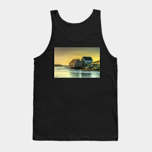 Fishing Shacks at Sunset Tank Top